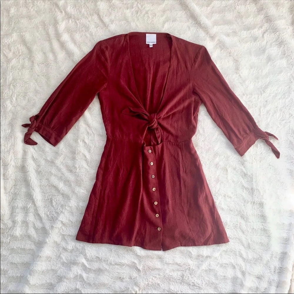 Red Linen Dress
